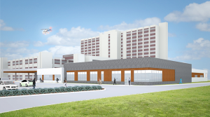 Plans for the new ECMC emergency department call for a 54,000-sq.-ft. facility with 54 treatment stations, including four trauma rooms and two medical resuscitation rooms, compared to the current 34 rooms in 26,000 square feet. The department would be adjacent to ECMC building.