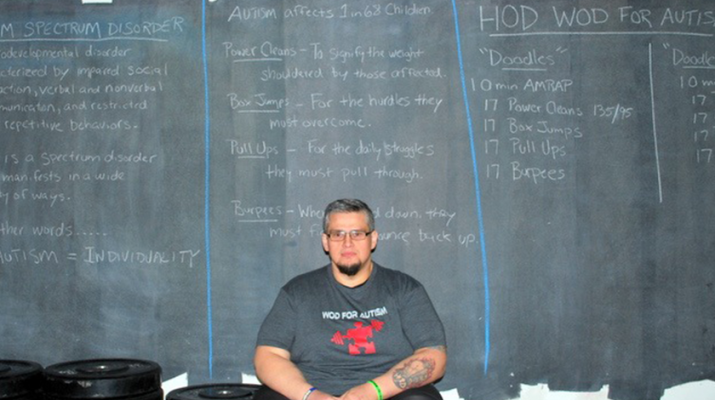 Joseph Borgisi organizes WOD (Workout of the Day) for Autism. He lost 200 pounds since 2013, when he started his CrossFit regimen. He weighted 550 pounds at the time.