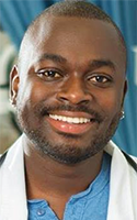 Kwasi Adusei, a teaching assistant at University at Buffalo’s School of Nursing, helps teach clinical skills and conduct mental health lectures.