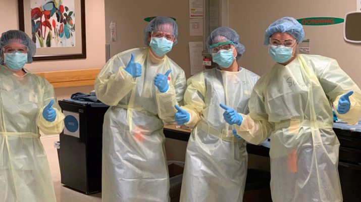 Nurses from St. Joseph’s Hospital, part of Catholic Health.