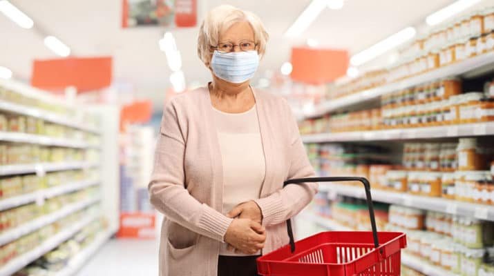 Older woman shopping