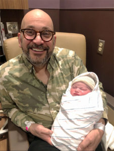 John Marfoglia holidng baby Vincent.