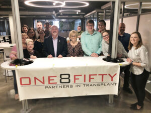 Interacting with local businesses and civic groups allows for Thomas Jasinski and other One8Fifty representatives to educate the general public on how to become a “partner in transplant.”