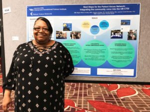 Pamela Harold gives a presentation in 2018 as part of the North American Primary Care Research Group Annual Conference.