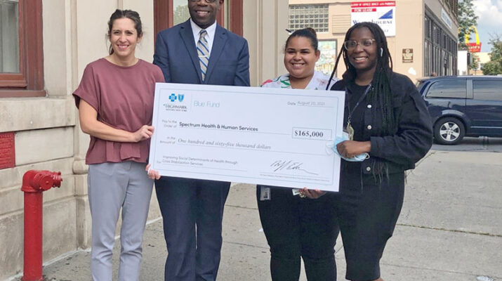 Spectrum Health & Human Services has been awarded $165,000 through the Highmark Blue Cross Blue Shield of Western New York Blue Fund. It’s one of 12 organizations that received funds from the insurer.