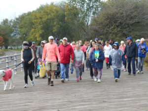 Dory Matwijkow and Austin’s Angels hit the boardwalk at Beaver Island State Park Oct. 16 to raise funds for “Step Up For Autism”
